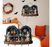 Ganci autoadesivi prima di Natale, gancio da parete resistente, 6 kg (max), decorazione da parete, cappotti, portachiavi, ingresso e cucina C (marrone, 30 cm)