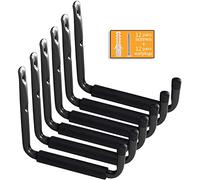 Ganci Bicicletta Muro, Gancio per Bici da Garage Parete - Giganti Ganci di Metallo per Bici da Muro Gancio Universali, Ganci Appendi Bici Ganci alla Scala con Vite, Ganci Supporto 6 Pcs Larghezza 29cm