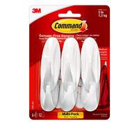 Ganci Command Medium Designer Supportano fino a 3 libbre 6 ganci da parete con 12