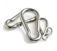 ganci con chiusura a scatto, 1 pz 304 316 acciaio inossidabile moschettone gancio a molla fibbia portachiavi(M4 X 40mm,316 Stainless Steel)