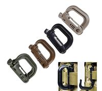 ganci con chiusura a scatto, 12X Moschettone con anello a D, clip, cinghia Molle, fibbia for zaino da esterno, chiusura a scatto, grillo campeggio, borsa, gancio tattico for appendere(12x Armygreen)