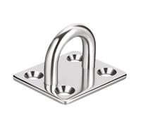 Ganci con piastra a occhiello per sospensione, Ganci for piastra ad occhiello in acciaio inossidabile da 1 a 10 pezzi for montaggio a parete, fasce elastiche for esercizi marini, altalena(M6,1PC)