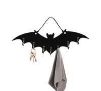 Ganci da appendere a parete,Porta chiavi a pipistrello in legno per Halloween | Organizer decorativo rustico appendiabiti salvaspazio per asciugamani in ingresso bagno lavanderia