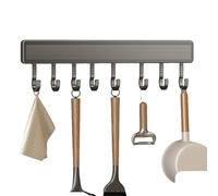 Ganci da cucina per appendere utensili, appendiabiti da cucina a parete, multifunzionale, in alluminio, con 4 ganci, per armadio da cucina e bagno