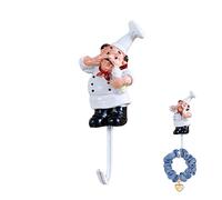 Ganci da cucina Set - Adorabile chef Ganci da parete adesivi, gancio utility autoadesivo durevole | estetica senza guida affidabile cosa decorativa per asciugamani, grembiuli e o