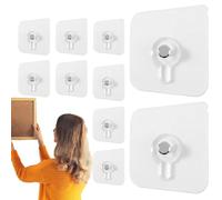 Ganci da parete autoadesivi, 10 pezzi, ganci rimovibili, grucce per asciugamani ad alto tenuto, ganci da parete versatili | strumento senza chiodi per cucina, bagno, borsa per cappotto, asciugamano