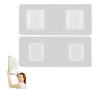 Ganci da parete bifacciali - Gancio impermeabile, forte linguetta senza cuciture, soluzione invisibile per montaggio a parete per porta in vetro di casa e ufficio, chiusura versatile per riporre