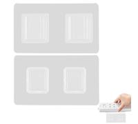 Ganci da parete bifacciali - Supporto adesivo, clip trasparente | Stabile e solido, senza fori, senza cuciture, gancio con fibbia per bagno e cucina, supporto per armadio dormitorio