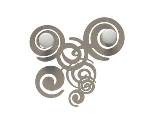 Ganci da parete con riccioli Arabesque con due pomelli posti al centro Dimensioni 29xh29 cm colore Sabbia