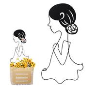 Ganci da parete decorativi per cappotti - Gancio da parete a forma | Silhouette da donna semplice in metallo per borse d'arte, ombrelli