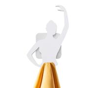 Ganci da parete, ganci decorativi, 10 x 17,3 cm, ganci design balletto, organizer per scaffali, adesivo forte, set da 6 pezzi, per camera da letto, cucina, bagno, ingresso