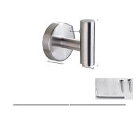 Ganci da parete in acciaio inox per appendere vestiti, asciugamani e accessori da bagno, autoadesivi/forabili, design elegante argento per soluzioni di archiviazione per la casa e la doccia