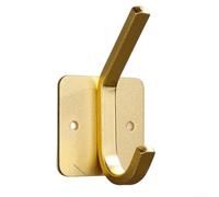 Ganci da parete in alluminio spaziale per bagno e camera da letto, ganci per cappotti e asciugamani senza trapano dietro la porta, appendiabiti resistenti alla ruggine, confezione da 5 (C)