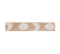 Ganci da Parete in Legno Bianco Forma di Mezzaluna e Nuvola, per Camera | Organizzazione Salvaspazio, Montaggio a Muro Facile, Stile Nordico Decorativo, per Ingresso e Cucina