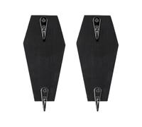 Ganci da parete per bara gotici, organizer per chiavi rustico, in legno nero, ganci a forma di bara, resistenti per la decorazione della casa, ideali per camera da, studio o soggiorno