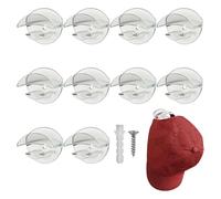 Ganci da parete per cappelli, set di 10 supporti per cappello senza foratura, ganci adesivi senza foratura, per cappotti chiave, cucina, ingresso dormitorio, bagno, soggiorno, appartamento, doccia