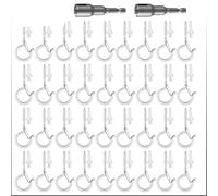 Ganci da Parete per Pianta Ganci for esterni a forma di Q for cestini girevoli for patio for luci a corda for a vite for cacciavite for riporre le piante(White-40PCS)