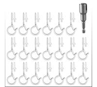 Ganci da Parete per Pianta Ganci for esterni a forma di Q for cestini girevoli for patio for luci a corda for a vite for cacciavite for riporre le piante(White-20PCS)