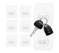 Ganci da parete senza | ganci adesivi resistenti da parete - portacandele trasparente adesivo, 8 pezzi appendiabiti per porta della camera da letto cucina miglioramenti per la casa esterna