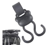 Ganci da passeggino, ganci passeggini,Clip Carabiner Cartoon Bear Duble Regolable Loop Fissatener - per passeggini per esterni non slip per la maggior parte dei modelli