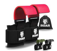 Ganci da polso per sollevamento pesi, allenamento palestra, guanti per bodybuilding deadlift fitness powerlifting weightlifting straps gym (Rosso)