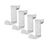 Ganci Da Porta 20 ganci posteriori for porta a forma di Z in acciaio inossidabile, multifunzionali, for riporre chiavi posteriori senza gancio di tracciamento(Silver)