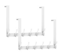 Ganci Da Porta 3 pezzi sopra la porta 12 ganci senza foratura casa dietro gruccia cappello asciugamano vestiti chiave cucina bagno scaffale di stoccaggio(White)