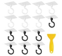 Ganci Da Soffitto Autoadesivi Da 14 Pezzi, Raschietto Da 1 Pezzo, Ganci Per Appendere A Parete, Ganci Senza Traccia Da Cucina, Ganci Per Asciugamani