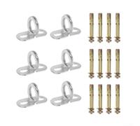 Ganci da soffitto in ferro resistente, confezione da 6, 8,8 x 3,2 x 5 cm, ganci a vite per appendere piante, lampadari, ventilatori, altalene, kit di installazione sicuro per interni ed esterni