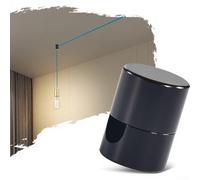 Ganci da soffitto per la gestione dei cavi, ganci in alluminio da 15 x 20 mm, organizer per lampade a sospensione e cavi, per installare il disordine - spazio, uso domestico e ufficio (1 pezzo nero)