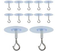 Ganci da soffitto senza foratura, gancio da soffitto senza, 12 ganci per appendere al campanello eolico, ganci a occhio appiccicosi per appendere, lanterna a c