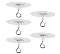 Ganci da soffitto senza foro per appendere piante luminose, campanelli a vento, striscioni e decorazioni, adesivi con fibbia di sicurezza per un uso sicuro su pareti e soffitti