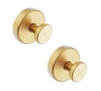 Ganci da tazza di aspirazione bntuk per doccia, ganci da asciugamano per vetro da finestra da bagno, gancio da bagno lOOAFH per impiccagione - 2 pacco, oro