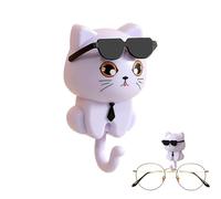Ganci decorativi da parete a forma di gatto, ganci adesivi impermeabili per doccia e cucina, senza tracce di animali, per occhiali da sole, gancio adesivo per soggiorno senza punzonatura