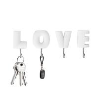 Ganci decorativi, ganci per lettere, ganci adesivi per dormitorio con lettera d'amore, ganci per doccia multifunzionali, appendiabiti per cappello, asciugamano, chiave, borse, bagno