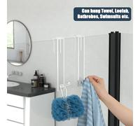 Ganci di aspirazione - Ganci della porta della doccia estesi resistenti all'usura | SCINKABLE MULTIFUNZIONALE MANOBILE GOAK DI SAGGIO | Nessun portabancini per le unghie per il bagno per il bagno