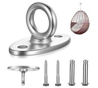 Ganci di Piastra ad Occhiello in Acciaio Inox, Gancio per Soffitto, Ganci Muro, Piastre per Occhielli in Acciaio Inox, Occhielli Gancio da Soffitto per Fissaggio Altalena Sedia Sacco da Boxe Yoga