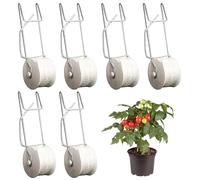 Ganci di pomodoro, 6 pezzi ganci di pomodoro per traliccio a corda, prato di supporto per piante sospese con corda da 49 piedi per fiore di verdure in serra e clip a colture di vite per le piante da