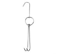 Ganci Doppia Punta Acciaio per Arrosti BBQ Ganci Doppia Punta(A) | Acciaio grado , doppia punta per sicura, per ideale per manzo e pollame, ruggine