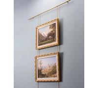 Ganci e filo in ottone anticato, resistenti, 140 cm, per opere d'arte incorniciate, decorazione per la casa, foto di famiglia, esposizioni in chiesa