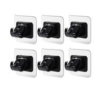 Ganci for binari autoadesivi Clip Porta asta for tende senza chiodi Gancio regolabile multiuso for doccia Portaoggetti for aste for appendiabiti Morsetto(Black,2pcs)