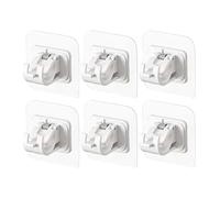 Ganci for binari autoadesivi Clip Porta asta for tende senza chiodi Gancio regolabile multiuso for doccia Portaoggetti for aste for appendiabiti Morsetto(White,12pcs)