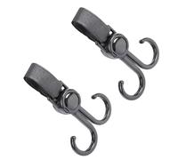 Ganci Girevoli per Passeggino Doppio da 2 Pezzi Ganci da Passeggio per Bicicletta Regolabili Multifunzionali per Appendere Borse