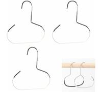 Ganci in acciaio resistenti: massimizzano lo spazio nell'armadio con spazio versatile, appendiabiti in acciaio inox, organizer per cappelli, sciarpe, scialle, cappelli, organizer per armadi e vestiti