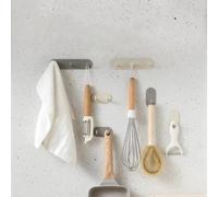 Ganci in ferro resistenti per la porta della cucina e del bagno, non necessitano di trapano, resistenti alla ruggine, 2 pezzi (C)