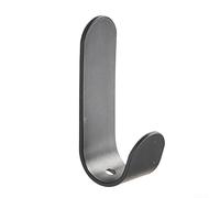 Ganci in metallo resistenti, senza bisogno di fori, per pareti di bagno, cucina, camera da letto, forma minimalista, forma curva, resistenti all'acqua per aree umide (grigio)