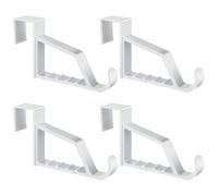 Ganci in plastica 4 pezzi, design salvaspazio, multifunzionali bianchi da appendere, ganci antiscivolo, vestiti ideali e altri sacchetti per asciugamani