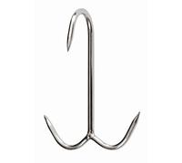 Lullostore Ganci in acciaio inox per macellai a 3 punte 120x5 mm - 10 pz