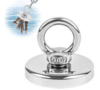 Ganci magnetici 1 Pezzi Magnete da Pesca Calamite con Golfare e Foro Svasato Magnet Fishing con Golfare Magnete Pesca Magnete Potente Neodimio Calamita Potente per Pesca Fluviale Nel Fiume Recupero
