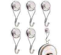 Ganci Magnetici Ad Alta Resistenza | 5 Pezzi Ganci Metallici | Utensile Organizzatore Domestico Con Magnete Forte Per Cucina Garage Bagno Ingresso E Pulizia